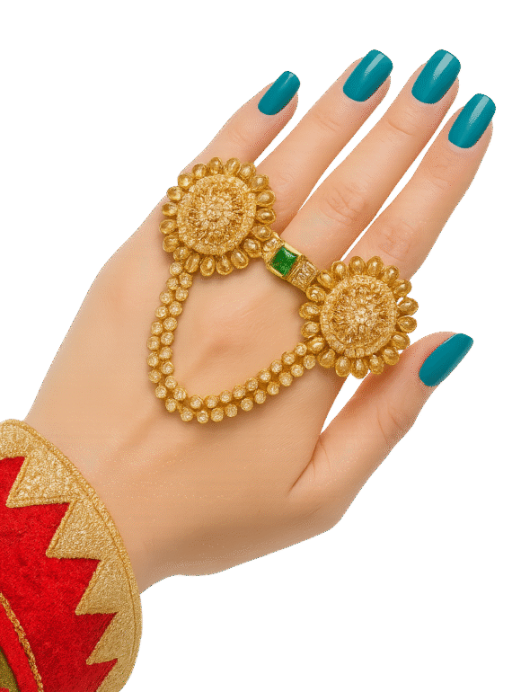 Double ring pearl chain