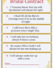 Bridal contract