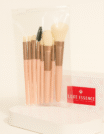Makeup brush set with logo