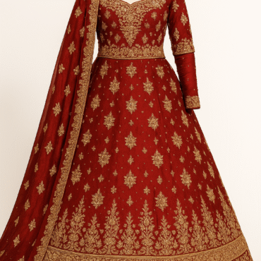 Red maxi bridal dress copy