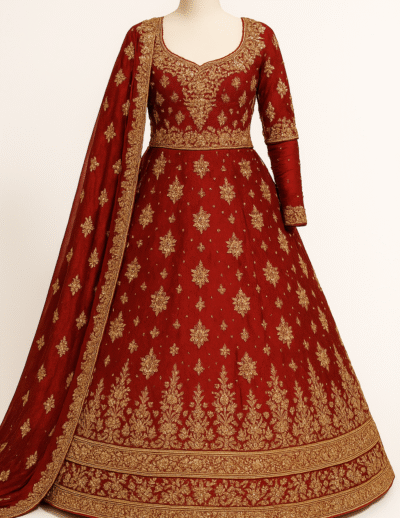 Red maxi bridal dress copy