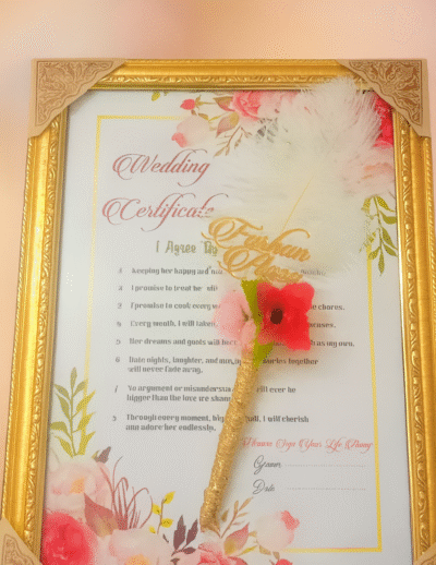 wedding certificale pic