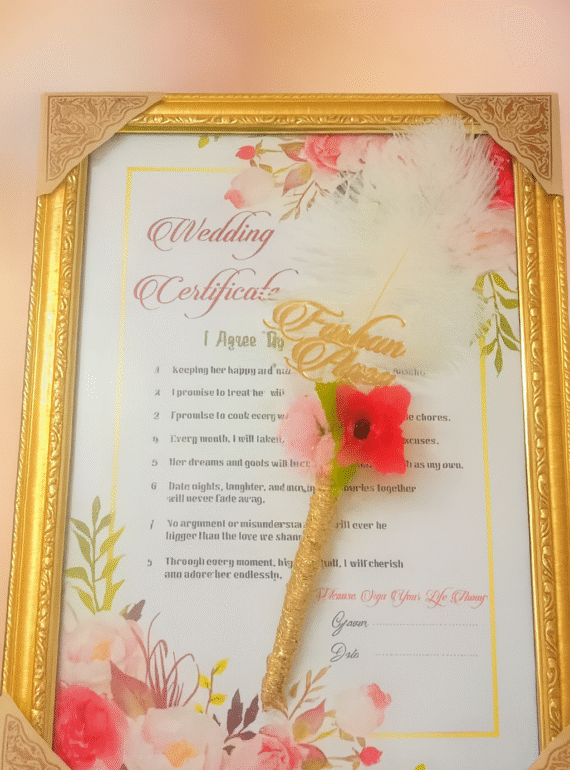wedding certificale pic